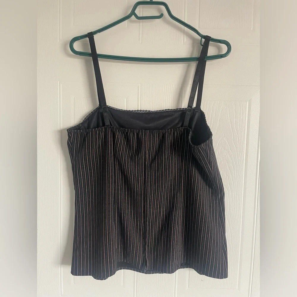 Pinstripe Mall Goth Cami XL Morbid Threads - Picture 5 of 13